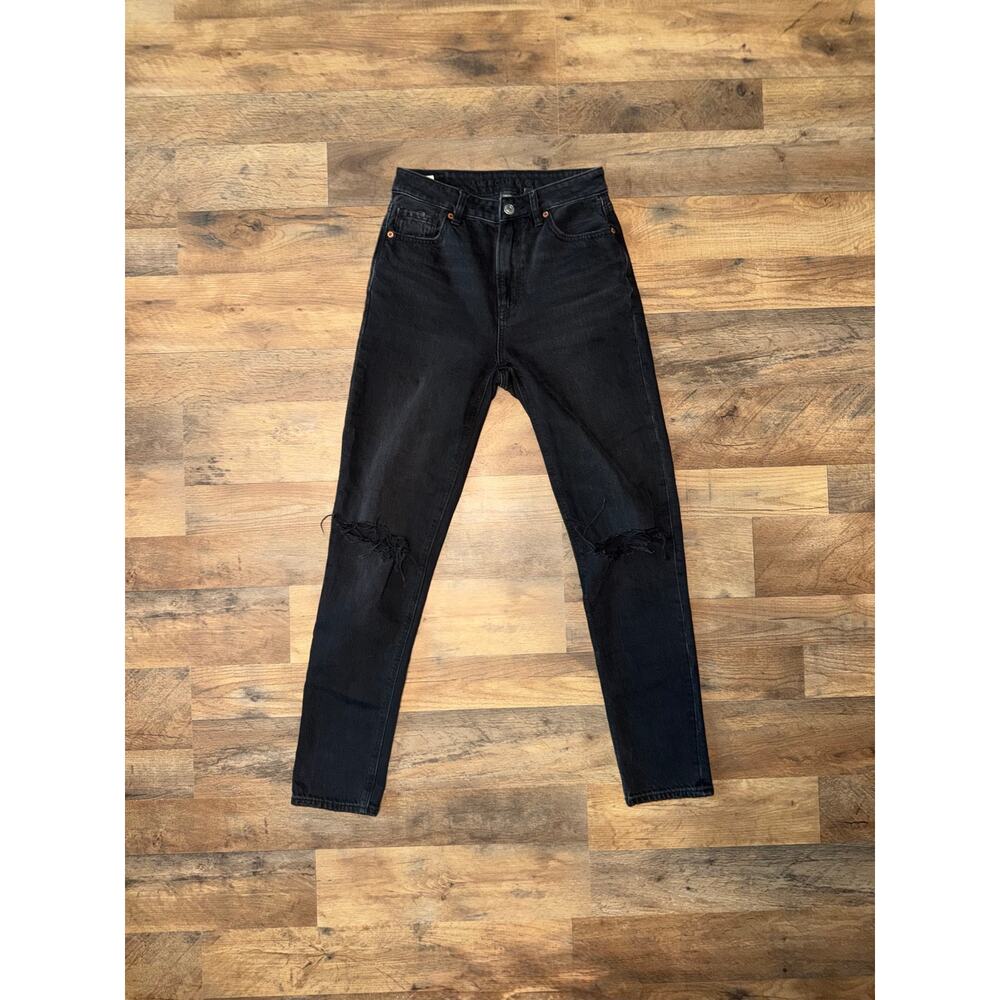 American Eagle women’s STRIGID distressed mom black denim jeans - Picture 15 of 16
